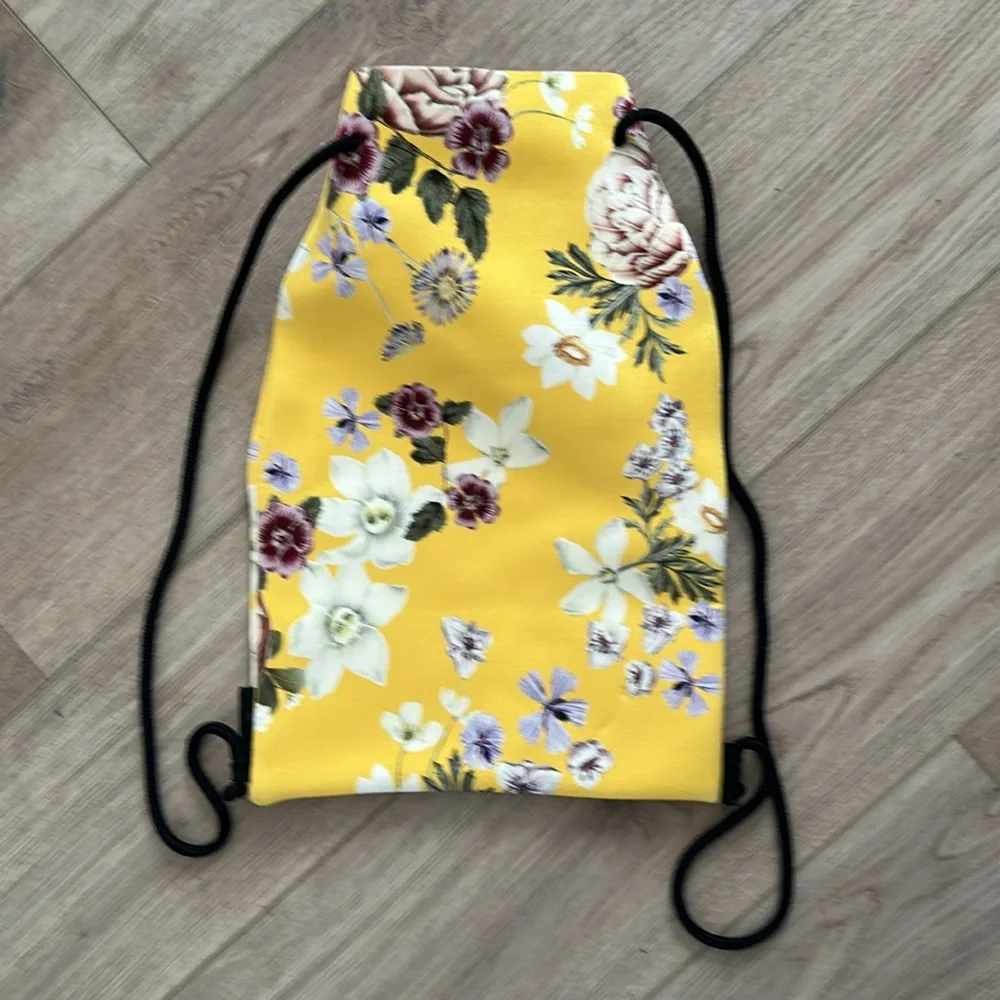 Triangl Yellow Floral Neoprene Backpack